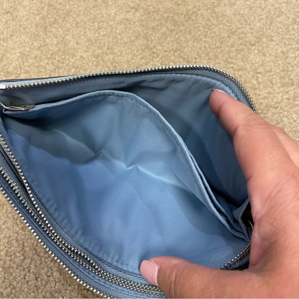Coach Cream and Blue Wristlet Clutch - Picture 9 of 9